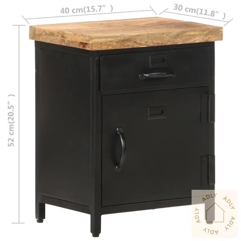Nattbord 40X30X52 Cm Grovt Mangotre