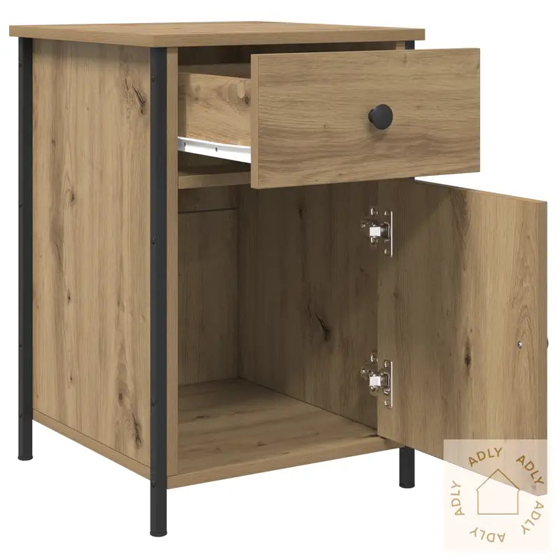 Nattbord Håndlaget Eik 40X42X60 Cm Konstruert Tre