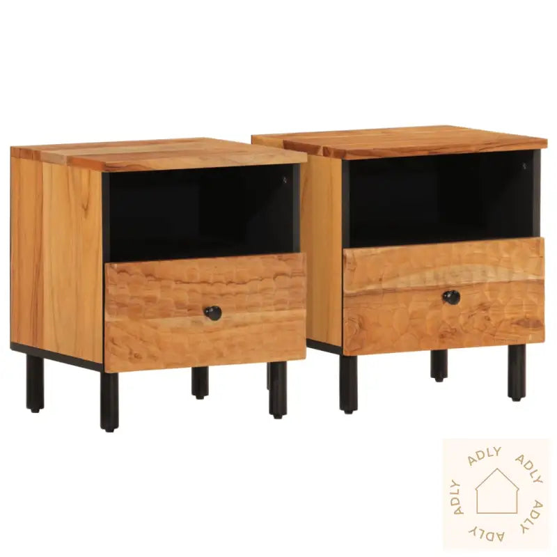 Nattbord 2 Stk 40X33X46 Cm Heltre Akasie