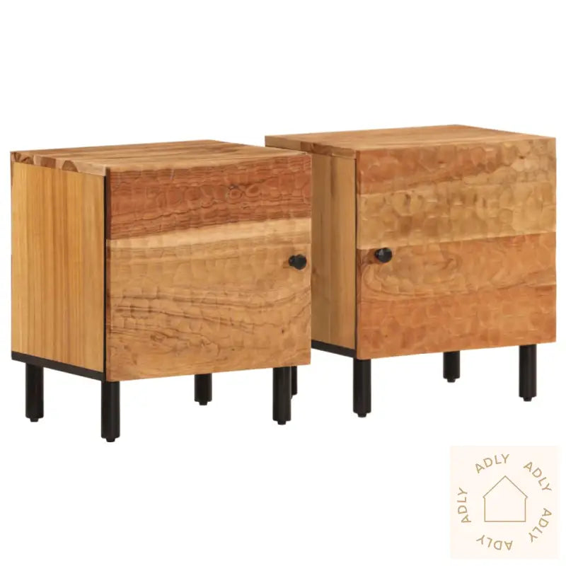Nattbord 2 Stk 40X33X46 Cm Heltre Akasie