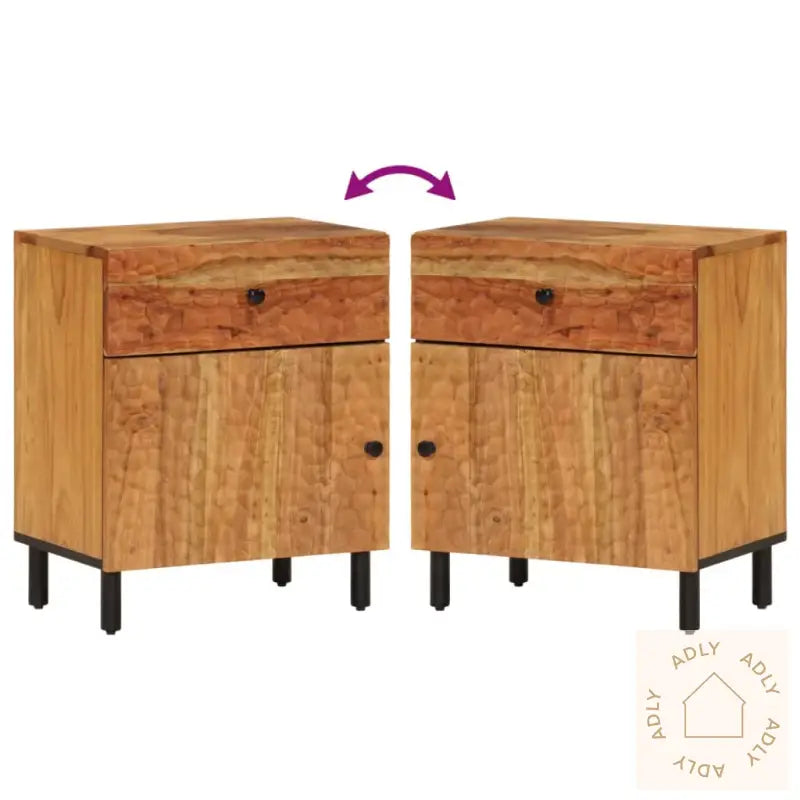 Nattbord 50X33X60 Cm Heltre Akasie