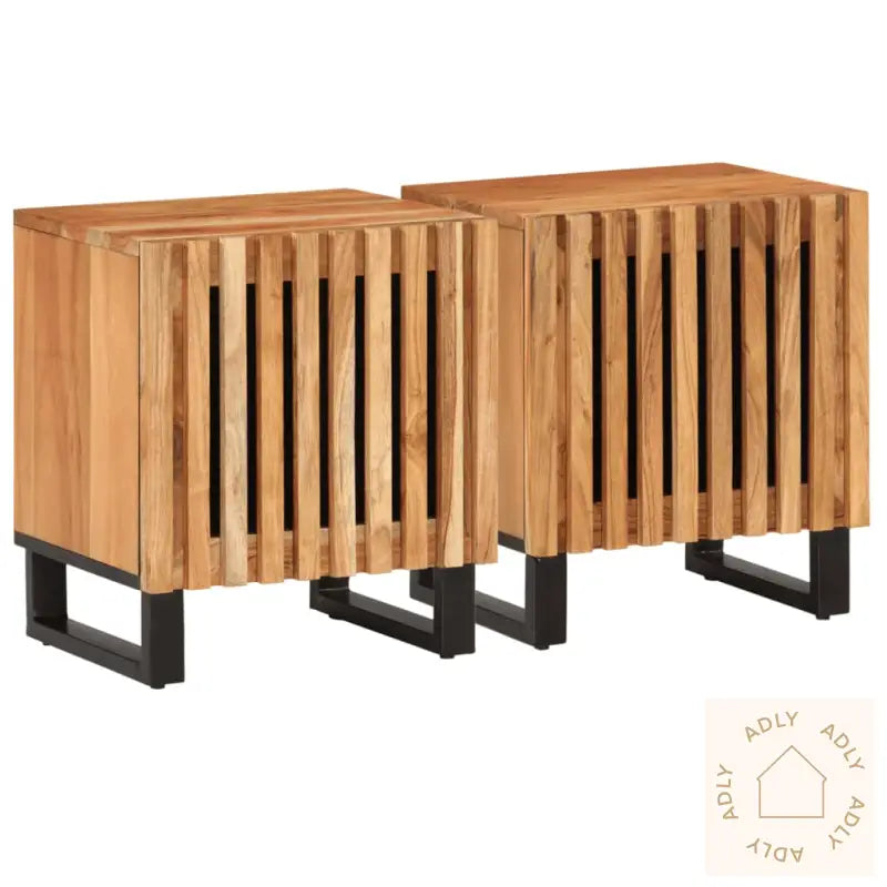 Nattbord 2 Stk 40X34X46 Cm Heltre Akasie