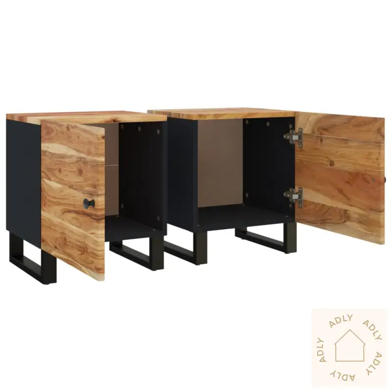 Nattbord 2 Stk 40X33X46 Cm Heltre Akasie