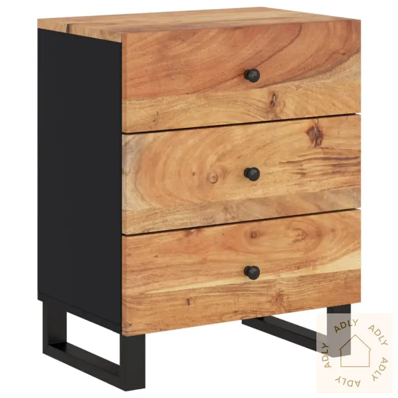 Nattbord 50X33X62 Cm Heltre Akasie Og Konstruert Tre