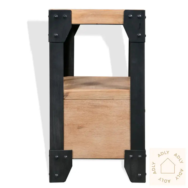 Nattbord Heltre Akasie Stål 40X30X54 Cm