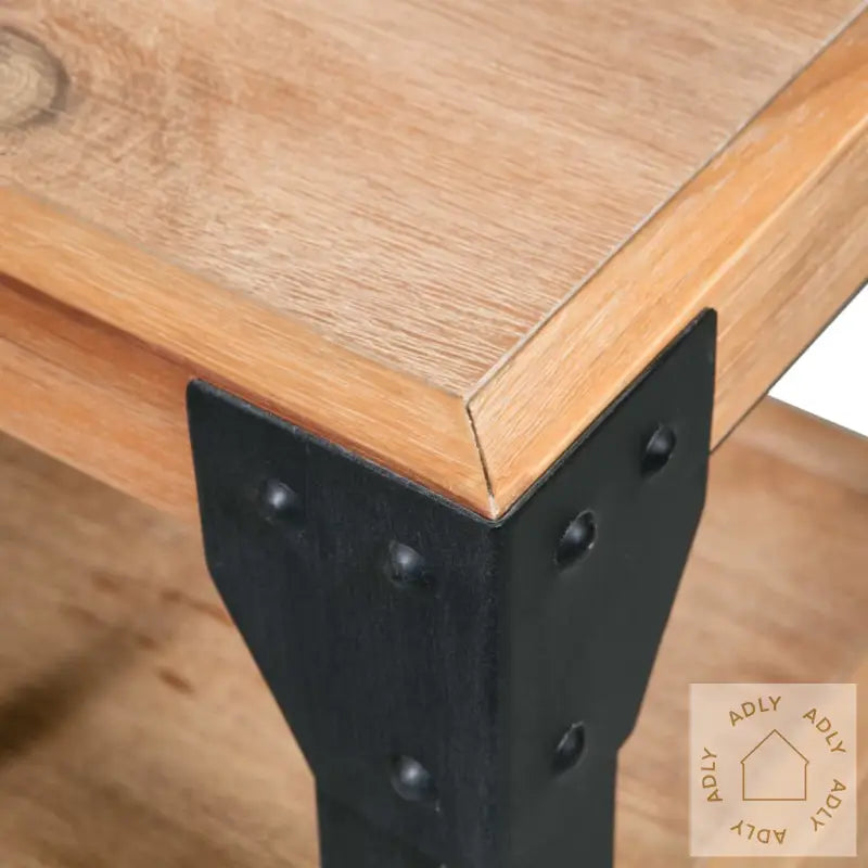 Nattbord 2 Stk Heltre Akasie Stål 40X30X54 Cm