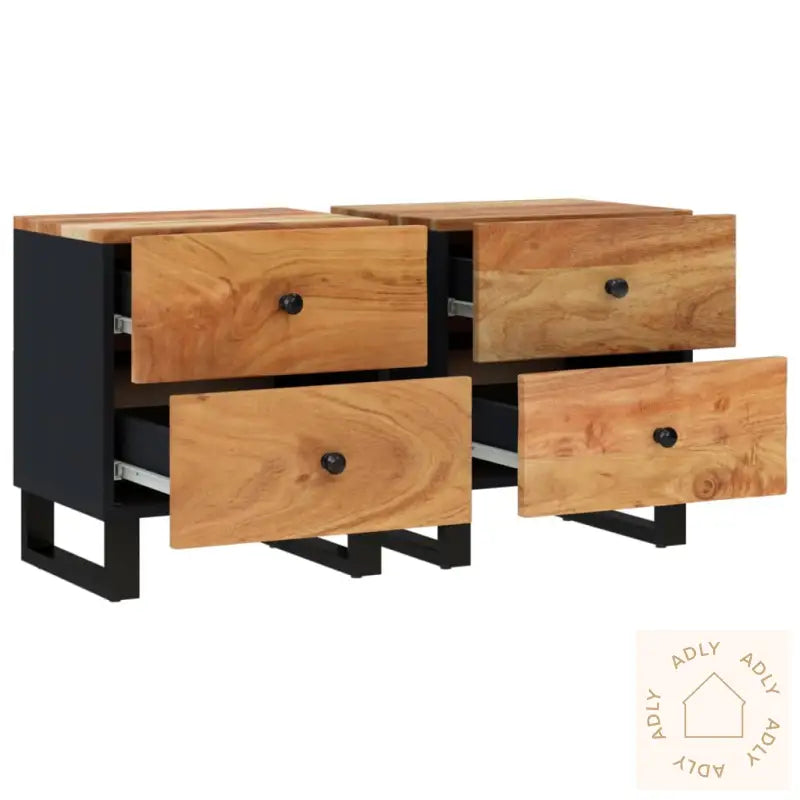 Nattbord 2 Stk 40X33X46 Cm Heltre Akasie