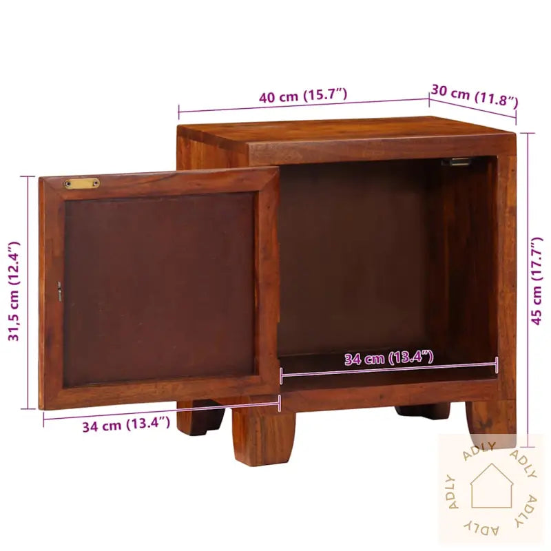 Nattbord 40X30X45 Cm Heltre Akasie
