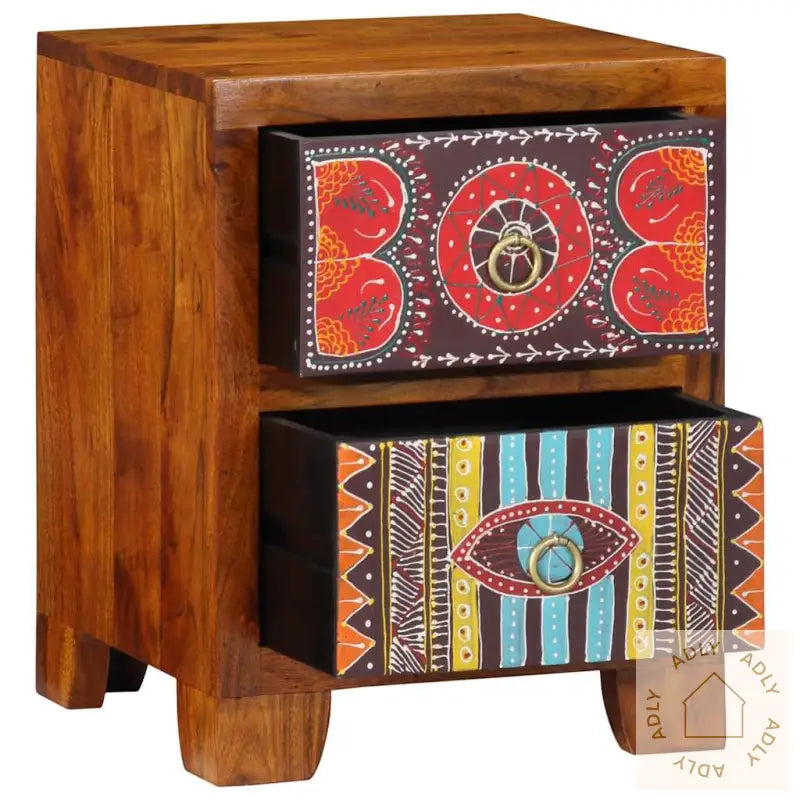 Nattbord 35X35X45 Cm Heltre Akasie