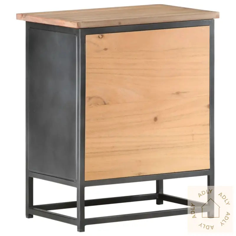 Nattbord Grå 40X30X50 Cm Heltre Akasie