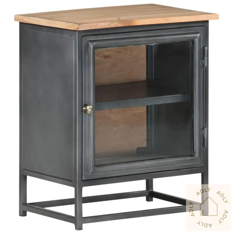 Nattbord Grå 40X30X50 Cm Heltre Akasie