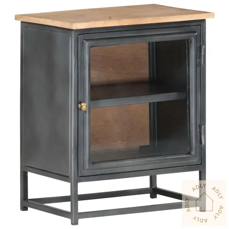 Nattbord Grå 40X30X50 Cm Heltre Akasie