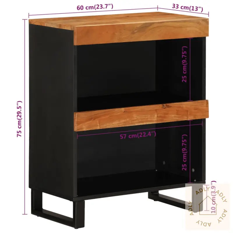 Sideskap 60X33X75 Cm Heltre Akasie