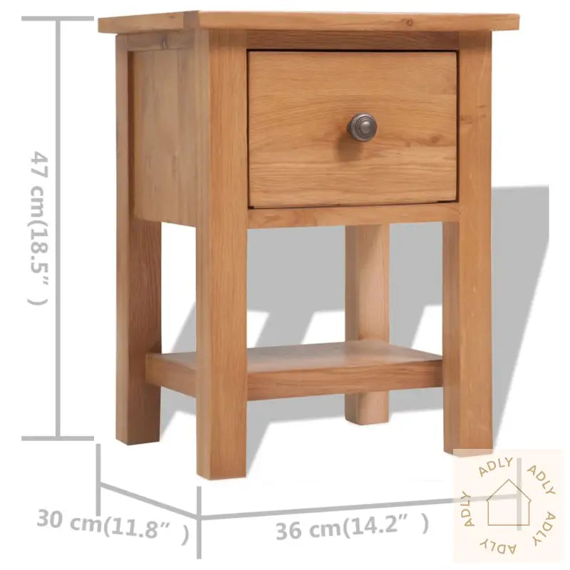 Nattbord 2 Stk 36X30X47 Cm Heltre Eik