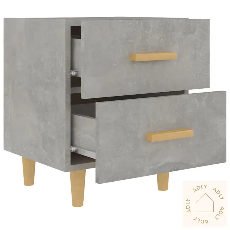 Nattbord 2 Stk Betonggrå 40X35X47,5 Cm