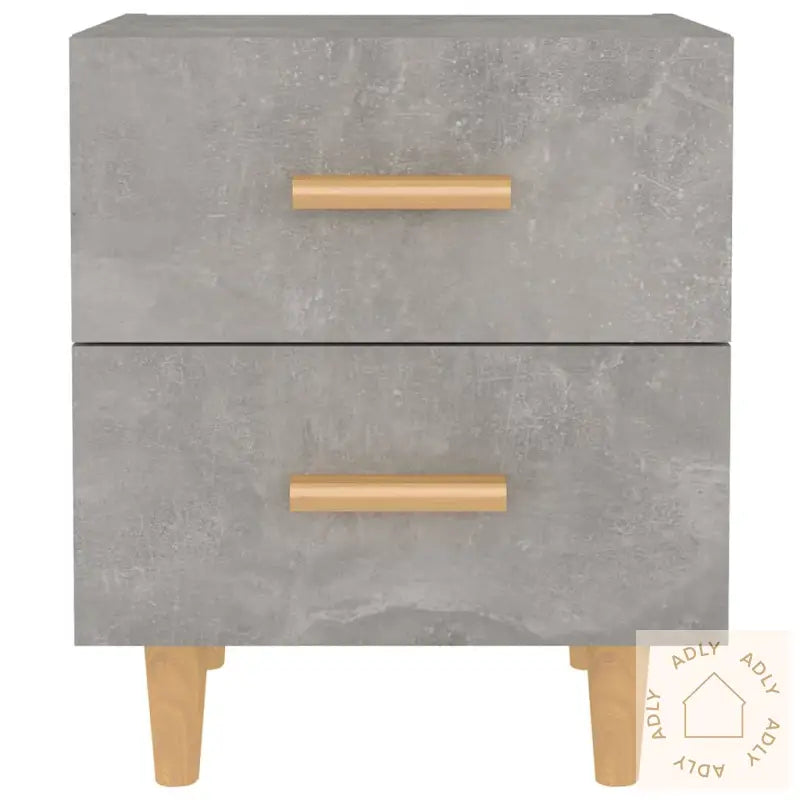 Nattbord 2 Stk Betonggrå 40X35X47,5 Cm