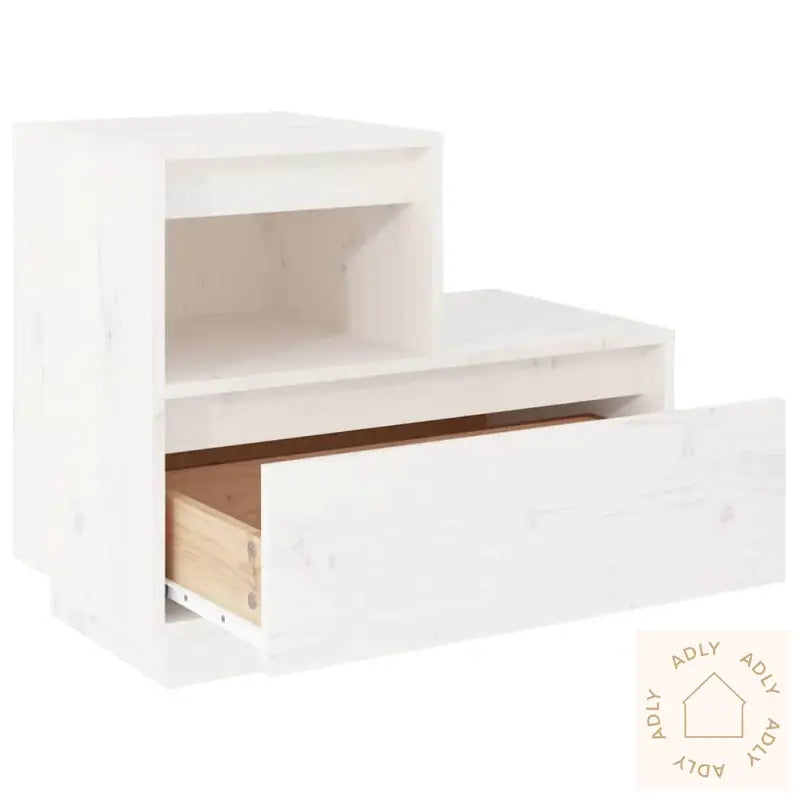 Nattbord Hvit 60X34X51 Cm Heltre Furu