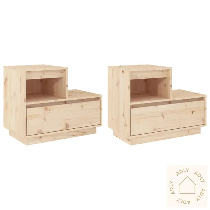 Nattbord 2 Stk 60X34X51 Cm Heltre Furu