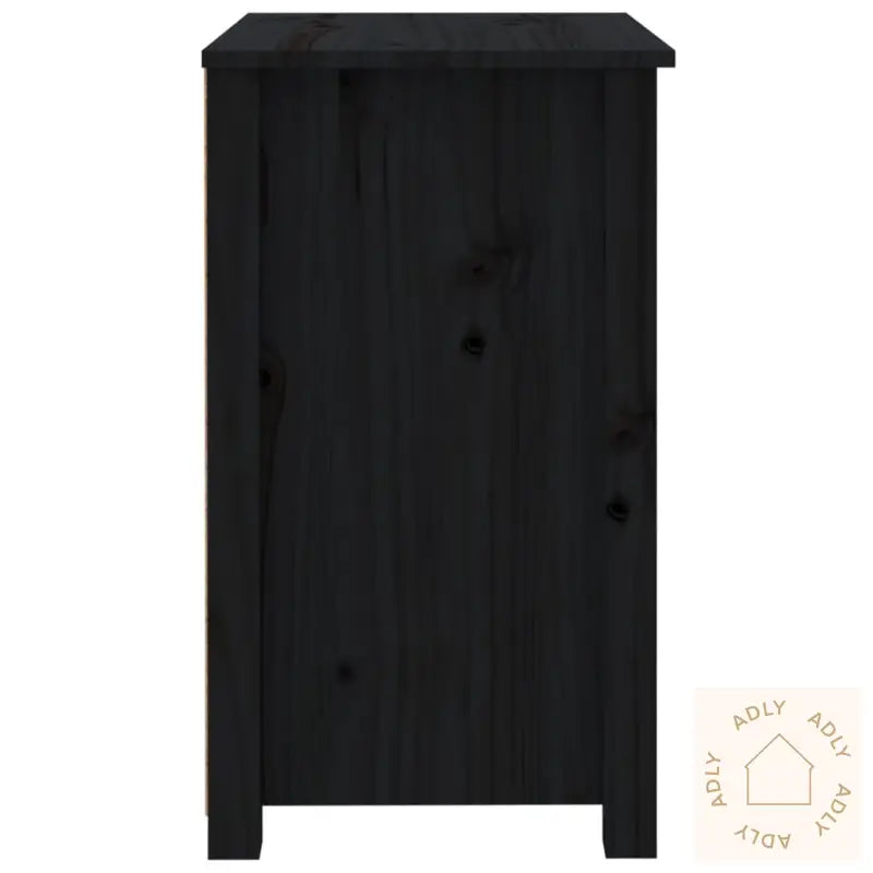 Nattbord 2 Stk Svart 50X35X61,5 Cm Heltre Furu
