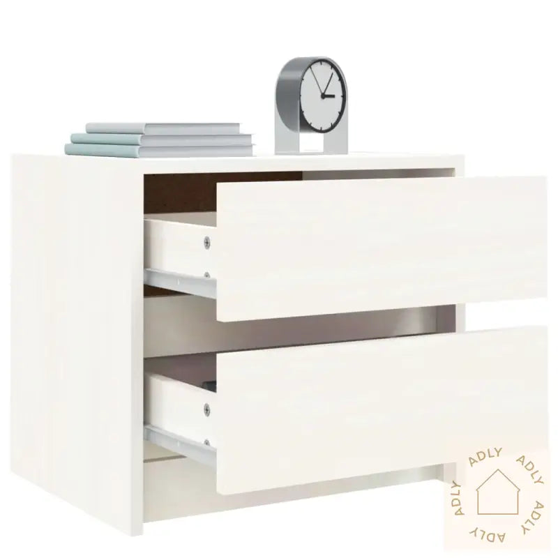 Nattbord Hvit 40X31X35,5 Cm Heltre Furu