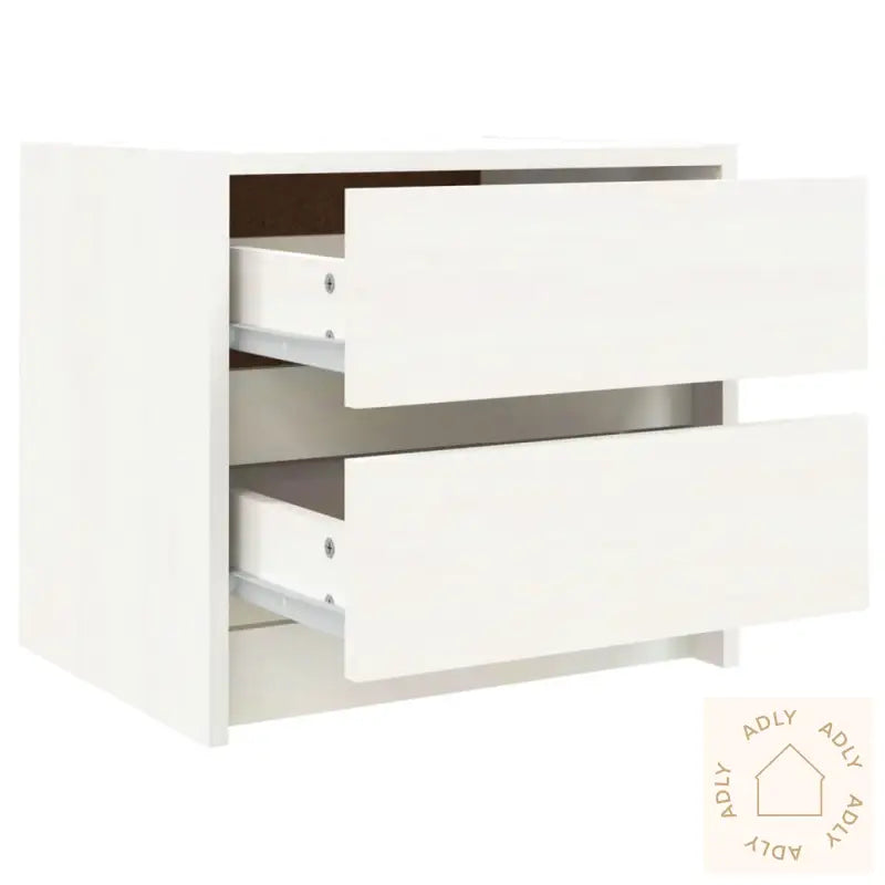 Nattbord Hvit 40X31X35,5 Cm Heltre Furu