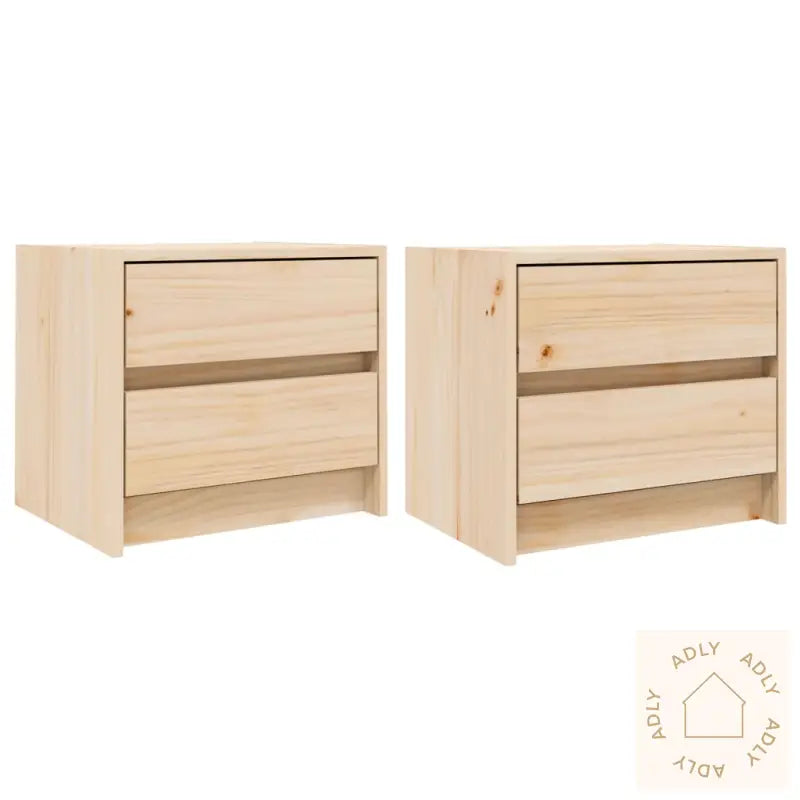 Nattbord 2 Stk 40X31X35,5 Cm Heltre Furu