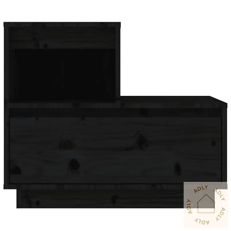 Nattbord 2 Stk Svart 60X34X51 Cm Heltre Furu