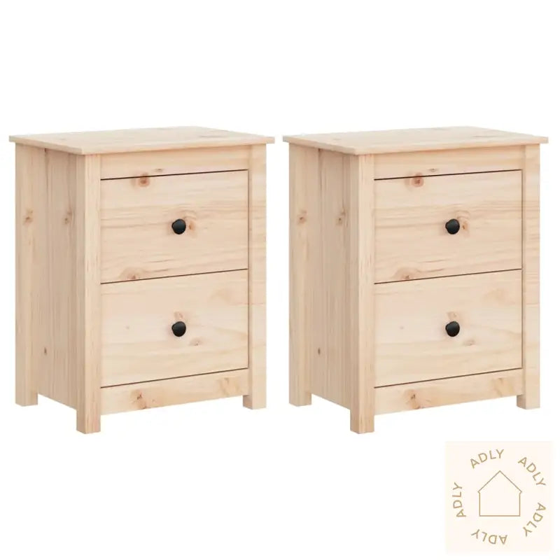 Nattbord 2 Stk 50X35X61,5 Cm Heltre Furu