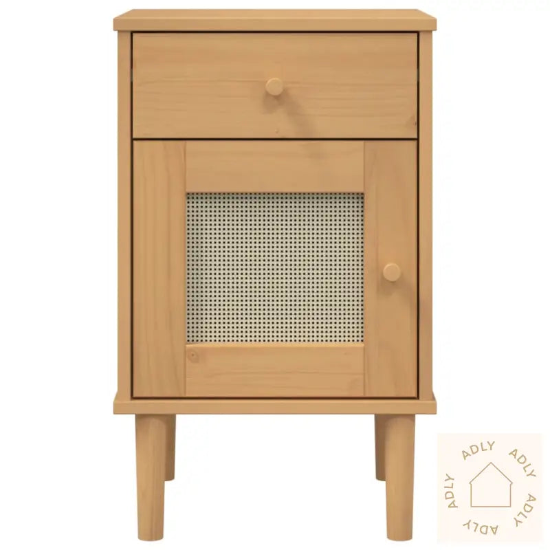 Nattbord Senja Rotting Utseende Brun 40X35X65 Cm Heltre Furu