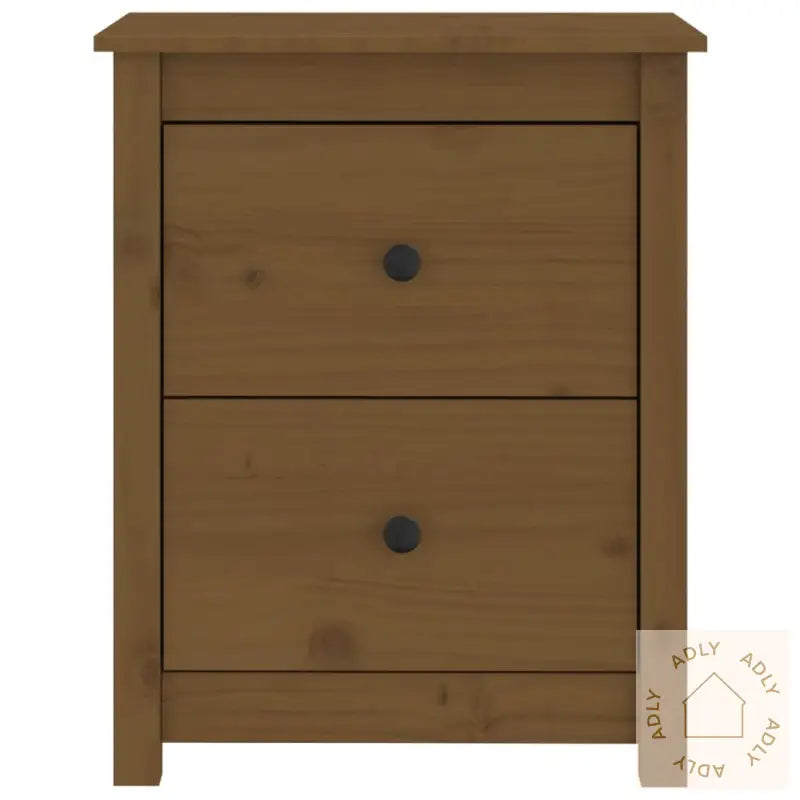 Nattbord 2 Stk Honningbrun 50X35X61,5 Cm Heltre Furu