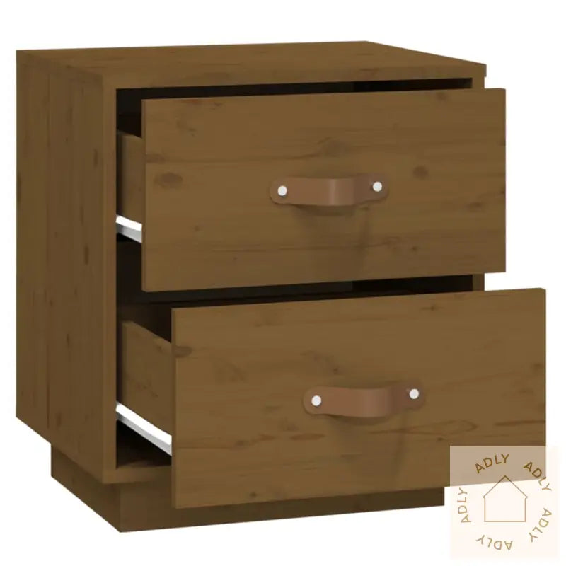   Nattbord 2 Stk Honningbrun 40X34X45 Cm Heltre Furu