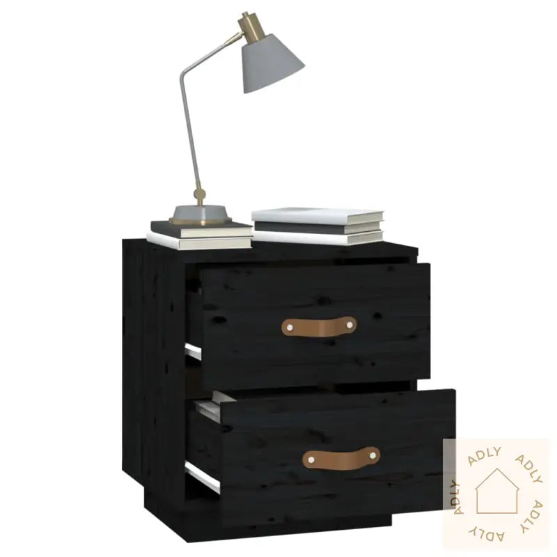   Nattbord Svart 40X34X45 Heltre Furu