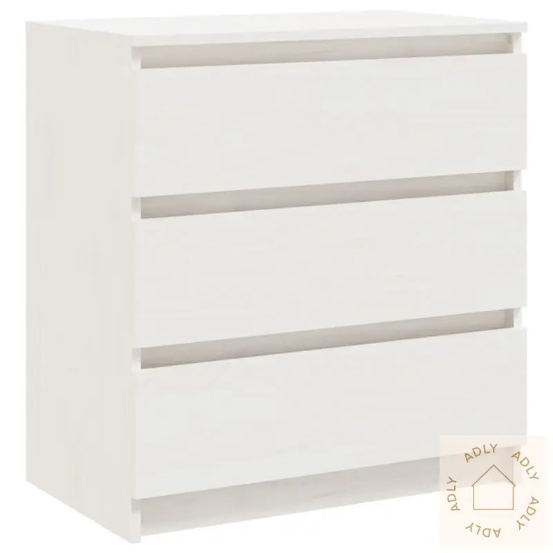 Nattbord Hvit 60X36X64 Cm Heltre Furu