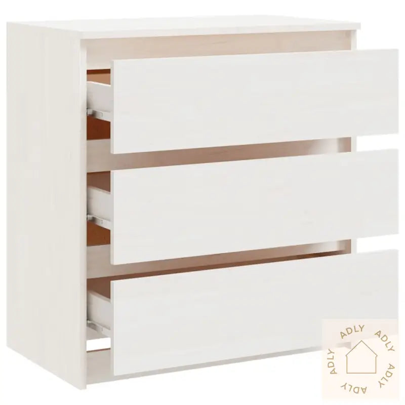 Nattbord Hvit 60X36X64 Cm Heltre Furu