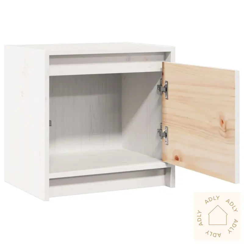 Nattbord Hvit 40X30,5X40 Cm Heltre Furu