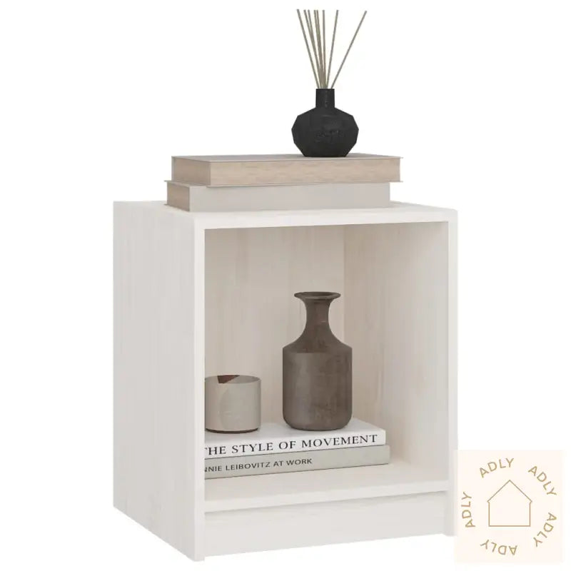 Nattbord 2 Stk Hvit 35,5X33,5X41,5 Cm Heltre Furu