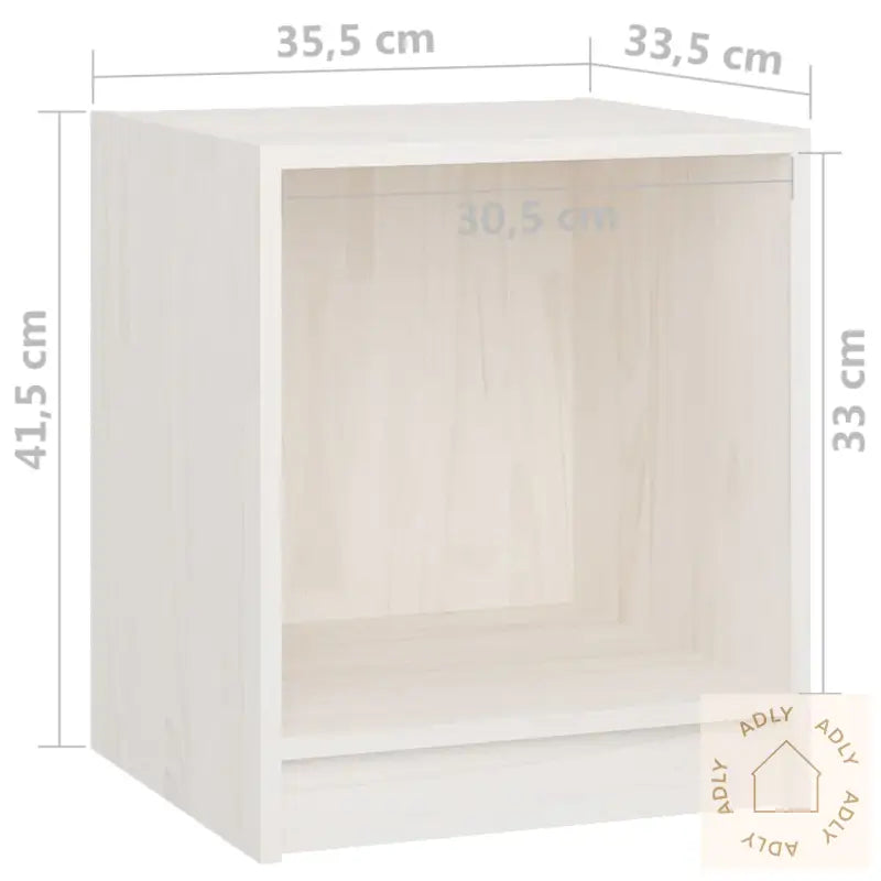 Nattbord 2 Stk Hvit 35,5X33,5X41,5 Cm Heltre Furu