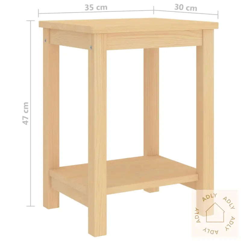Nattbord Naturell 35X30X47 Cm Heltre Furu