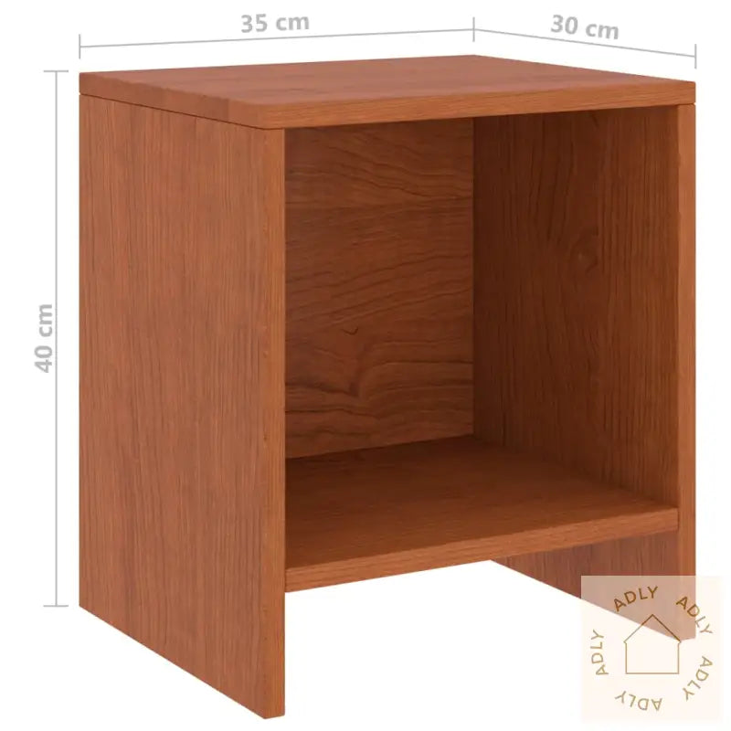 Nattbord 2 Stk Honningbrun 35X30X40 Cm Heltre Furu