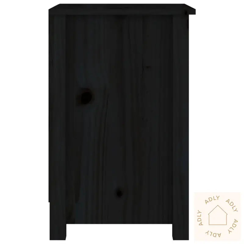 Nattbord Svart 40X35X55 Cm Heltre Furu