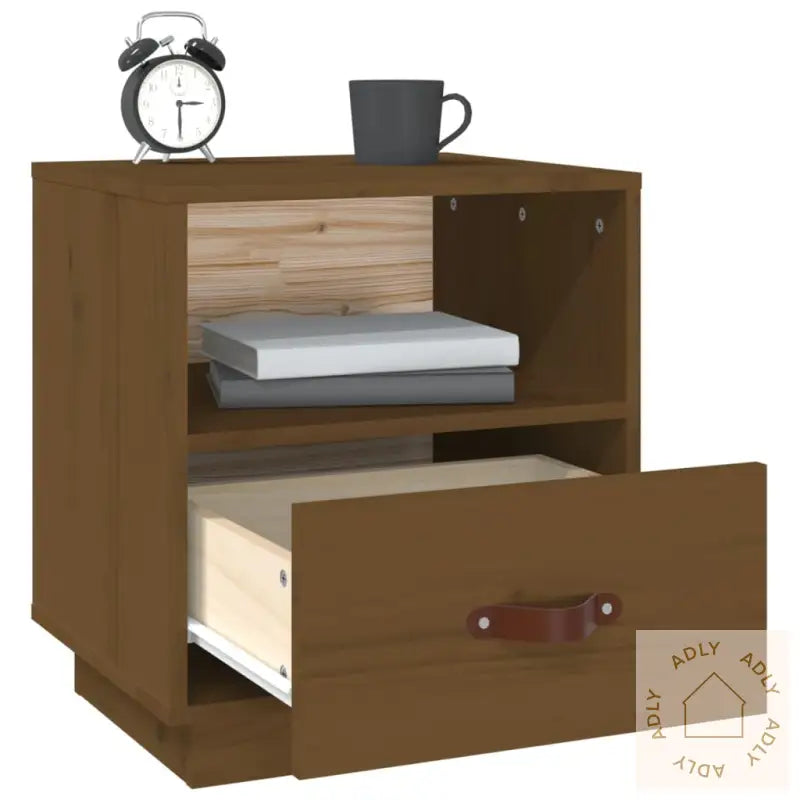 Nattbord Honningbrun 40X34X45 Cm Heltre Furu