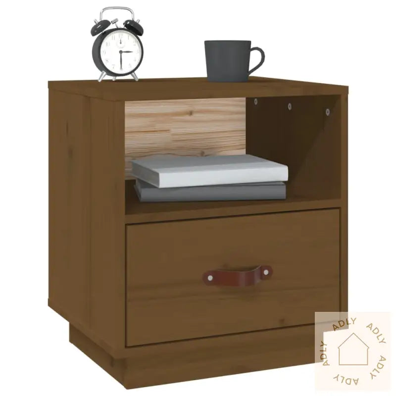 Nattbord Honningbrun 40X34X45 Cm Heltre Furu