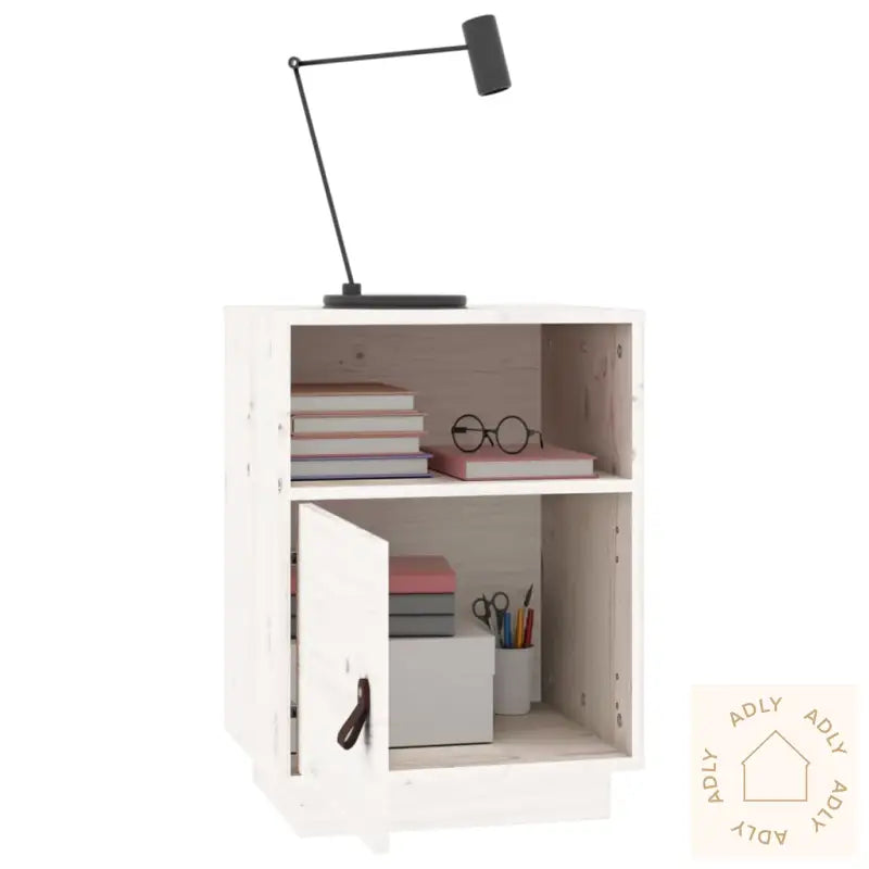 Nattbord Hvit 40X34X55 Cm Heltre Furu
