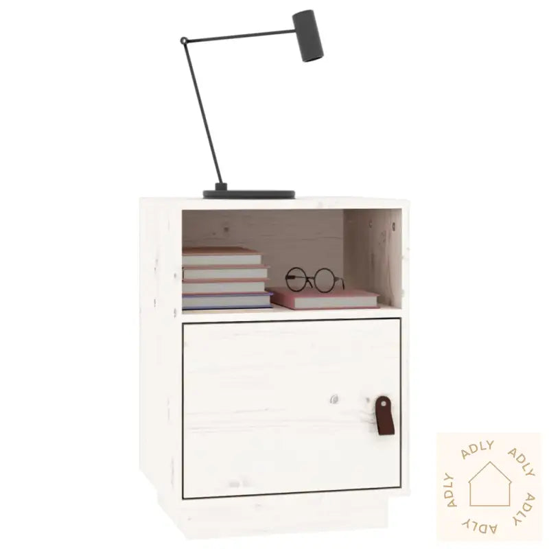 Nattbord Hvit 40X34X55 Cm Heltre Furu