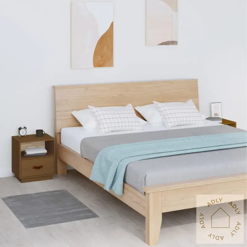 Nattbord 2 Stk Honningbrun 40X34X45 Cm Heltre Furu