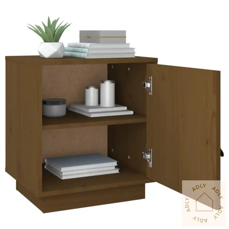 Nattbord Honningbrun 40X34X45 Cm Heltre Furu