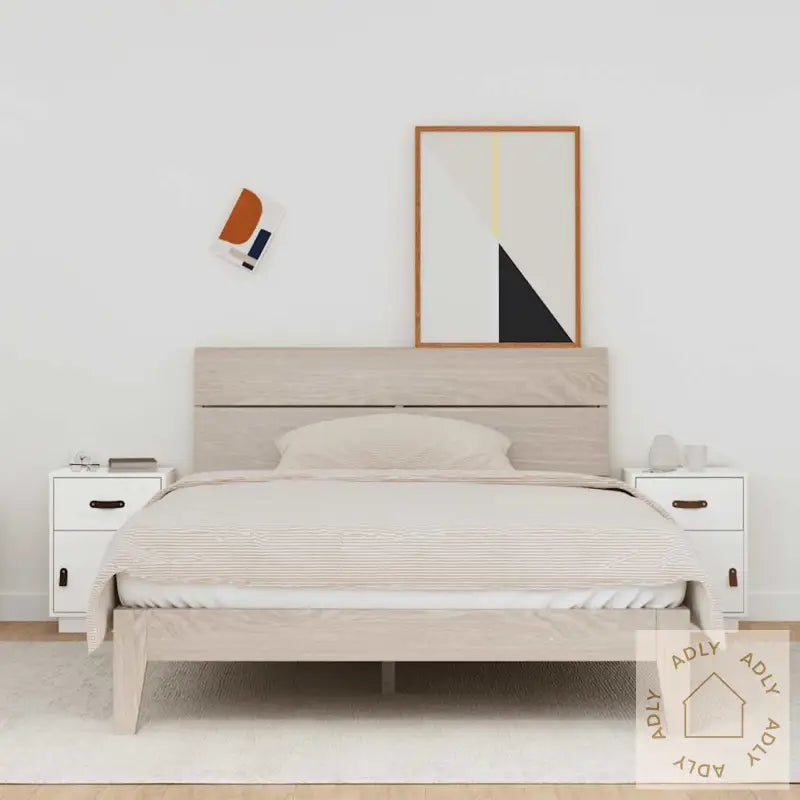 Nattbord 2 Stk Hvit 40X34X55 Cm Heltre Furu