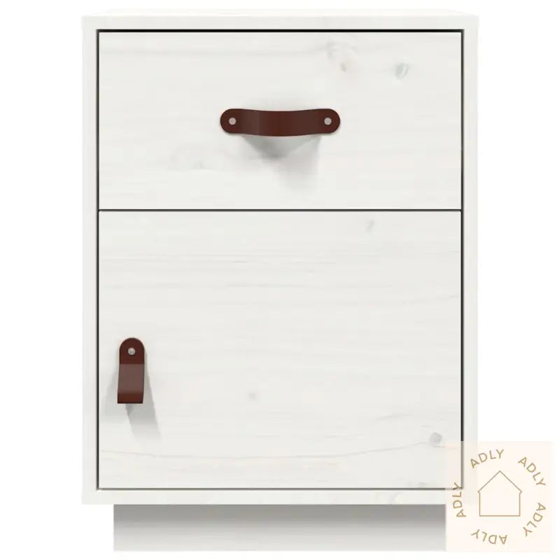 Nattbord 2 Stk Hvit 40X34X55 Cm Heltre Furu