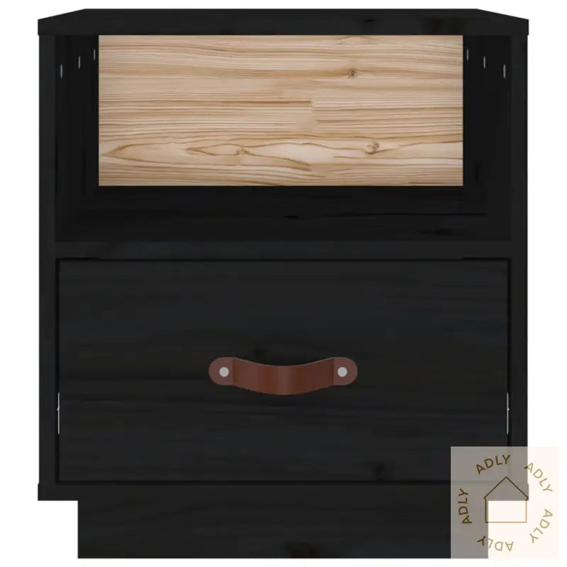 Nattbord Svart 40X34X45 Heltre Furu