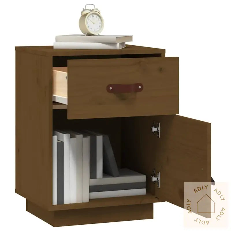 Nattbord Honningbrun 40X34X55 Cm Heltre Furu